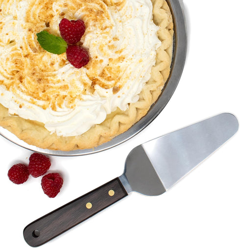 Norpro Stainless Steel Pie Server Spatula, Wood Handle