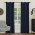 Sun Zero Easton Energy Saving Blackout Grommet Curtain Panel, 40" x 108", Navy Blue