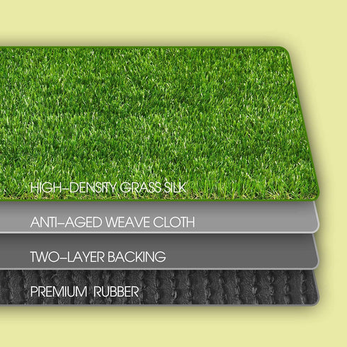 3' 5' 1.38" AYOHA Artificial Turf x Realistic Synthetic Grass, Pile Height, Fake Lawn, Landscape for Pets Area, Play