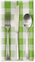 DII Checkered Tabletop Collection Napkin Set, 100% Cotton, Machine Washable, 20x20, Green Apple, 6 Piece