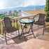 Set 1, VINGLI PE Rattan Outdoor Dining Chairs of Plastic Stackable Patio Chairs for Indoor, Porch, Restaurant, Garden