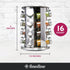 16 Pack FineDine: Stainless steel round spice rack