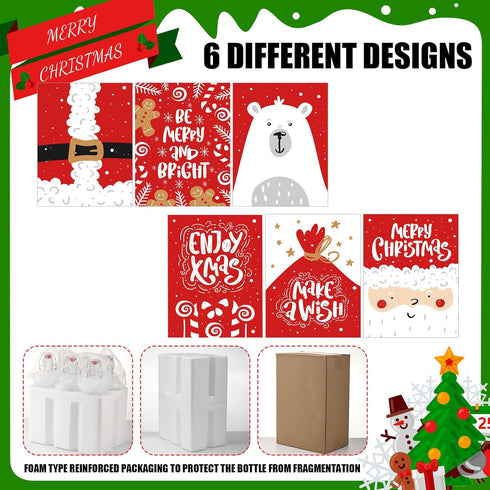6 Set 16 oz Sieral Coquito Bottles Christmas Swing Top Glass Bottles Flip Top Brewing Bottle for Vanilla Extract