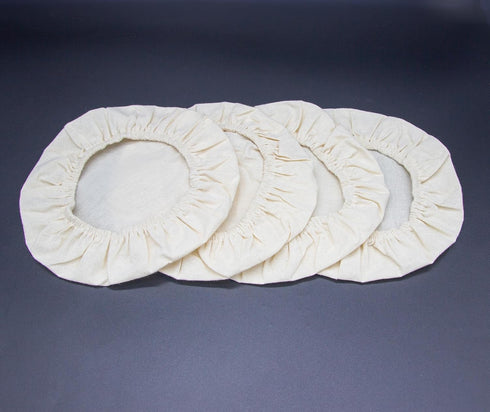 4 Pack Organic Reusable Cloth Sourdough Bowl Cover, Fits 5 -8.5 Diameter Bowls & Jars - Unbleached for Fermentation