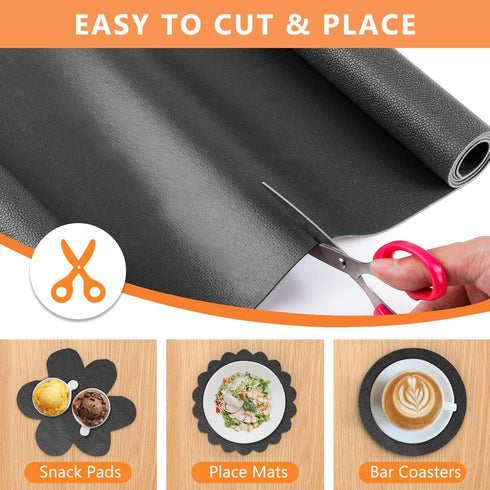 WochiTV Shelf Liner for Cabinets, Non Adhesive Non Slip Foam Mat for Kitchen, Pantry, Bathroom, Black 11.8 x 59 inches