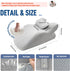 Memory Foam Wedge Reading Pillow for Bed, Adult Ergonomic Back Pillow with Adjustable Headrest, Bed Pillow for Sitting