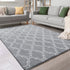 Chicrug Shag Geometric Modern Area Rug for Bedroom, 5x7 Feet Memory Foam