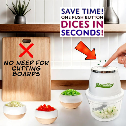 Electric Food Chopper Processor, 350ml Capacity, Stainless Steel Blade for Garlic, Veggies, Nuts, Portable