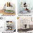 kaileyouxiangongsi Plastic/Metal 2-Tier Freestanding Stackable Organizer Shelf for Bathroom Countertop and Kitchen