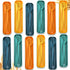 Tessco 12 Sets Reusable Travel Utensils with Case, Wheat Straw Picnic Flatware Sets