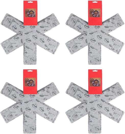 12PCS Pot & Pan Protectors Cookware Protector Set Divider Pads to Prevent Scratching, 3 Sizes-15/14"/10" Diameter