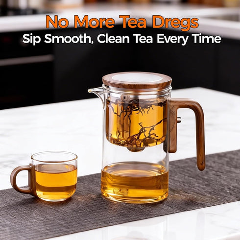 20 oz (600 ml) Enchanted Tea Pot, Magic Tea Pot for Loose Leaf Tea Steeper, Heat Resistant Borosilicate Glass Teapot