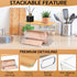 13/30/33-Gallon (11.5"x7.5"x7" inches) Stackable Trash Bag Dispenser with Wooden Top for Holding Large Bag Sizes
