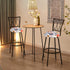 Pack 4 Counter Deisy Dee of Polyester Round Bar Stool Covers - Printed Design, Stretchable and Washable - Perfect