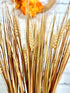 Admired By Nature 28" Artificial Wheat Grain Flowers & Grass Bush for Home Kitchen Office Wedding Fall Décor, Gold