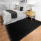 Black Machine Washable 3x5 Rug for Bedroom, Fluffy Non Slip Plush Small Shaggy Floor Carpet