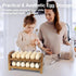 Uibyriy 2-Tier 36 Countertop Wooden Egg Holder for Eggs, Wooden Egg Holder with Carry Handle for Chicken, Duck