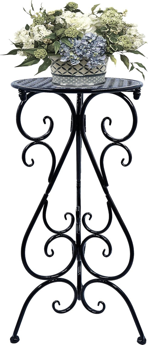 NAKUPE Metal Plant Stand Indoor Outdoor, Single Flower Pot Stands 22.5 Inch