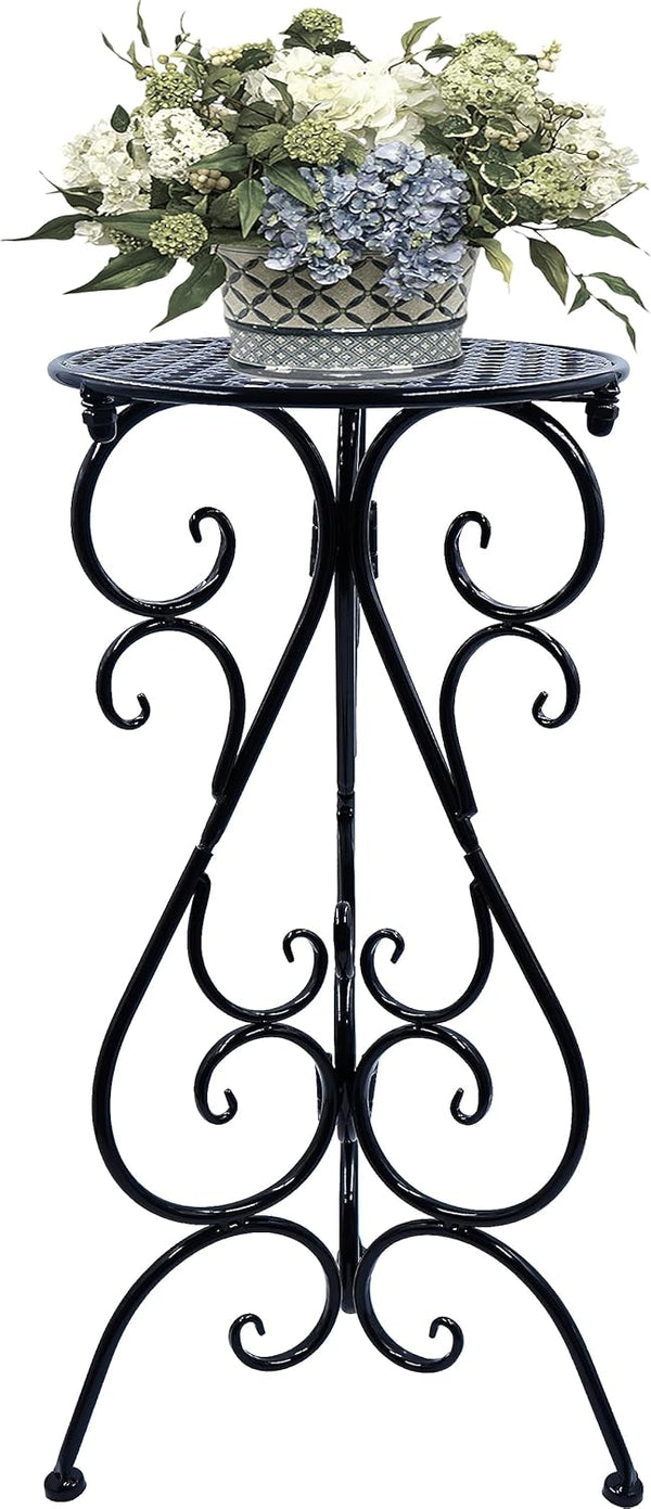NAKUPE Metal Plant Stand Indoor Outdoor, Single Flower Pot Stands 22.5 Inch