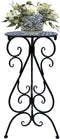 NAKUPE Metal Plant Stand Indoor Outdoor, Single Flower Pot Stands 22.5 Inch