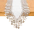 Winotic White Beige Floral Lace Table Runner Dresser Scarf 36 inches Long for