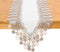 Winotic White Beige Floral Lace Table Runner Dresser Scarf 72 inches Long for