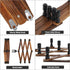 WGFKVAS 2 Pack Accordion Hat Rack for Wall, Expandable Wooden Coat Rack with 10 Peg Hooks for Hats and Coats