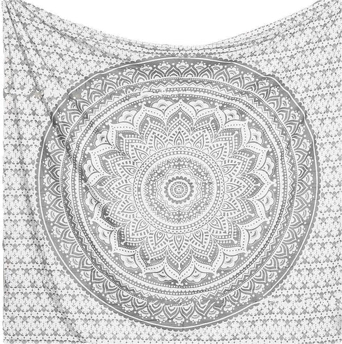 Popular Handicrafts Tapestry Wall Hanging, Ombre Hippie Mandala Bohemian Hippy Indian Tapestries Bedspread 54 x 60