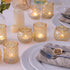 36 NITIME Pcs Assorted Gold Votive Candle Holders, Tea Light Candle Holder Glass for Wedding Table Decor, Gold Candle
