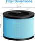 iSingo 2 Pack MK-01 MK-06 TZ-K1 True HEPA Replacement Filter for MK-01 MK-06, ToLife TZ-K1, and More.