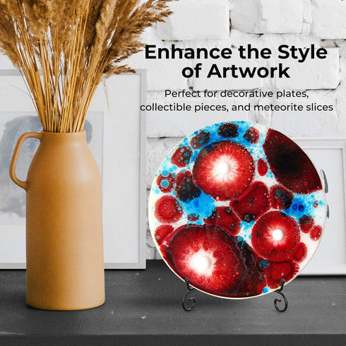 TR-LIFE 4 Pack Plate Stands for Display - 8 Inch Metal Easel Stand for Picture Frame, Decorative Plates, Book, Photo,