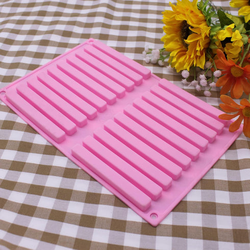 X-Haibei 20 Bars Biscuit Chocolate Sticks Silicone Mold, 10cm Length
