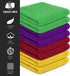 Tukasa Linens 16 Pack 12x12 Inches, Cotton Washcloths for Body and Face, Multipurpose and Lightweight Wash Clothes