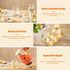 Set (68 oz) 4 1 DUJUST Glass Pitcher with Cups & Tray, Elegant Diamond Design Water Pitcher with Handle, High