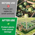 Set 15.8ft 16in 8pcs Ease to Install Garden Fence Animal Barrier - Included x Rustproof Metal Wire Net, Cedar Stakes