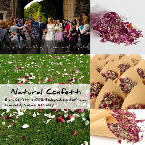 30 Pcs Kraft Paper Confetti Cones, 17x17cm Wedding Confetti Cones