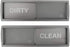 Premium Limited Edition Dishwasher Magnet, Clean Dirty, Unique Stylish Look (Black Stainless)