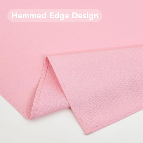24x24 inch, NEWISHER Pink Square Tablecloth Heavy Duty Polyester Fabric Table Cloth, Washable Solid Reusable Table