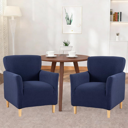 1 Blue,1PC) Stretch Chair Covers with Arms Piece Accent Chair Cover Banquet Armchair Slipcover Ice Patterned Jacquard