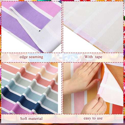 HunnmingRe 6 24.02 24.61 Inch Pcs Classroom Cabinet Curtains for Shelves x Self Adhesive Curtains for Bookshelf School