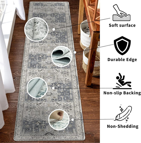 2x7 2X7) YOUFORTONG Runner Rus for Hallways Soft Kitchen Rug Non Slip Rug Runner with Rubber Backing for Bathroom