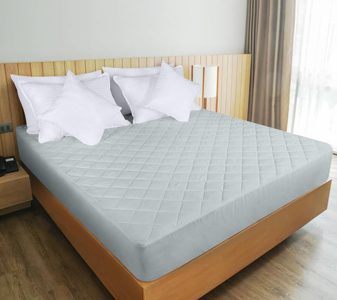 Utopia Bedding Quilted Fitted Mattress Pad (Twin), Mattress Protector Elastic Fitted Cover, Machine Washable Topper