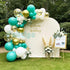 Teal Balloon Garland Kit with Gold Butterflies, Turquoise, Blue, Green, White & Gold Balloons for Party Decor