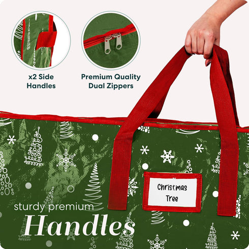 Handy Laundry Christmas Tree Storage Bag, Zippered Bag for 9 Foot Artificial Xmas Holiday Tree, Waterproof