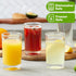 Set 6, 5.5-ounce Set, 5.5 Mfacoy Small Juice Glasses of Glass Cups, Heavy Base Small Drinking Glass Clear Cups, Thick