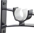 AddGrace Double Curtain Rod Brackets Set of 4 for Drapery Rod Window Hardware, Black