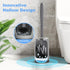 HAMITOR Toilet Bowl Brush Holder Set, Curved Design with Holder for Deep Cleaning, Compact Hidden Scrubber, Gray