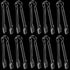 Patelai 10 Pieces Small Plastic Serving Tongs for Appetizers, Clear Mini Sugar Cube Buffet Ice Tongs, 6.3 Inch