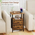 2 HETS002BR-1 LOAKEKEL Night Stand, Nightstand with Fabric Drawers for Bedroom, Small End Table with Open Storage