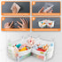 3 Compartments Bath Toy Storage Corner Bath Toy Holder for Bathtub, Kids Tub Toys Organizer with Adhesive Hooks